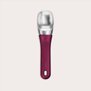 #berry The Zyliss Ice Cream Scoop features a wide, flat stainless steel scoop and an eco-friendly handle, displayed against a plain light background.