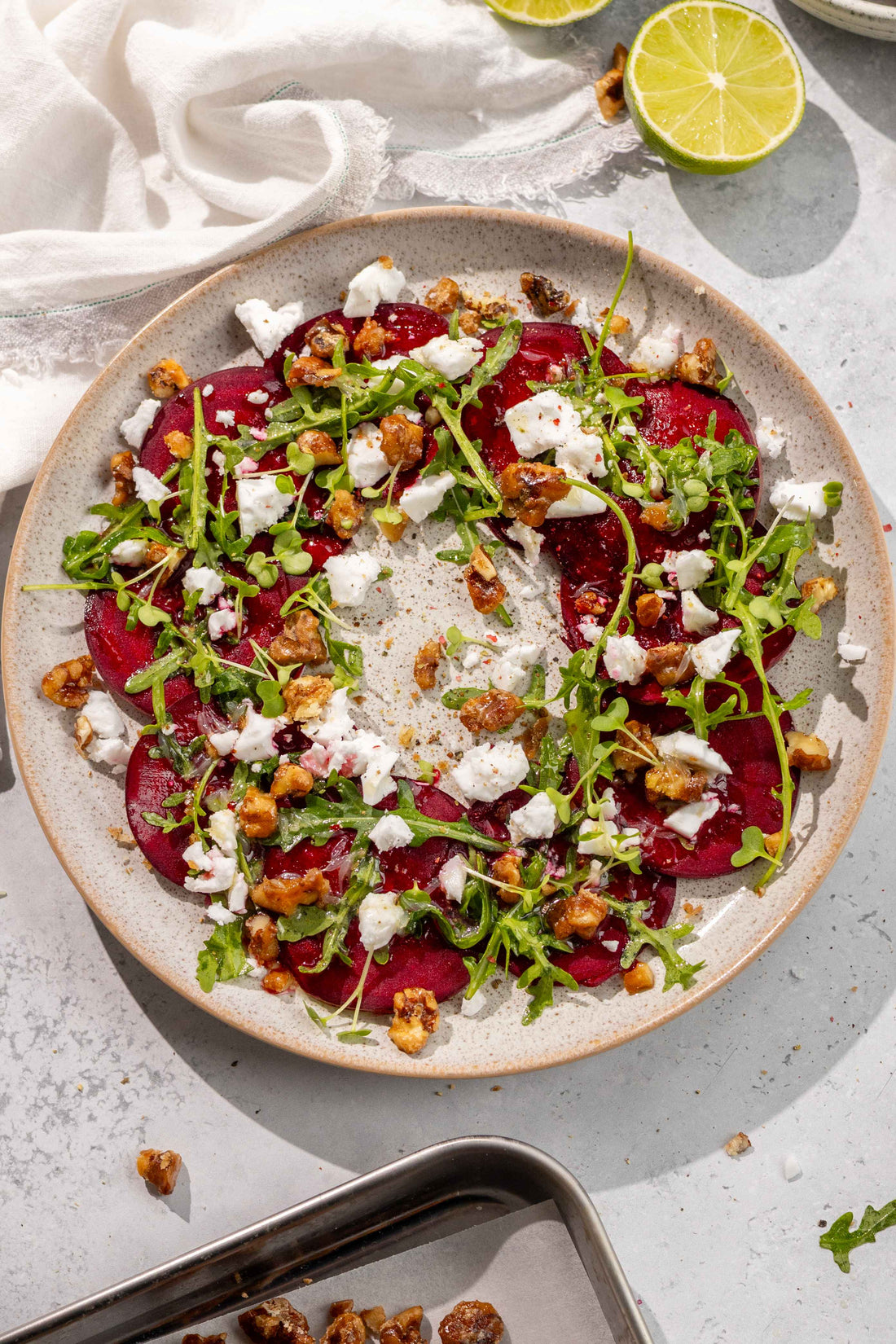 Beetroot Carpaccio with Candied Walnuts