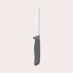 The Zyliss Steak Knife Serrated 11cm / 4½" features a serrated blade and an eco-friendly black handle, displayed on a plain white background.