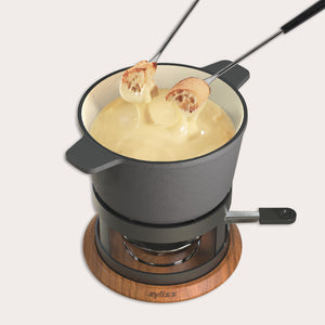 Zyliss Alpine Cast Iron Fondue Set, Beluga — main