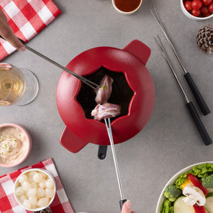 Zyliss 6 Piece Meat Fondue Fork Set — in use