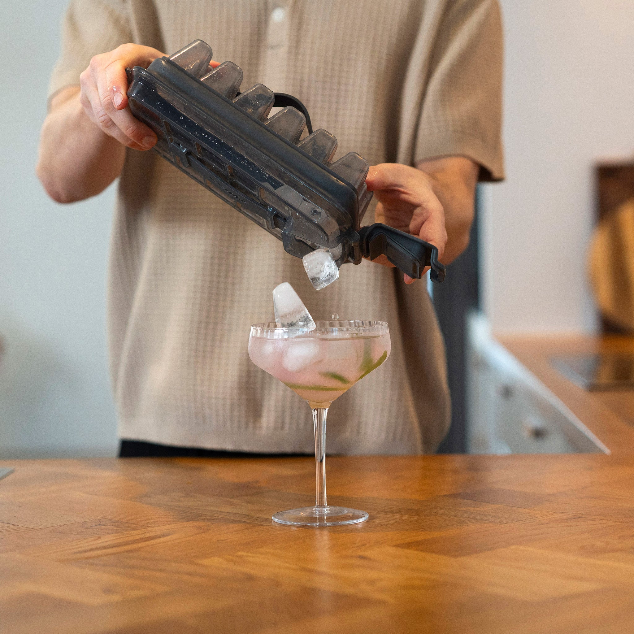 Zyliss Press & Pull Ice Cube Tray | Leakproof Ice Cube Maker with