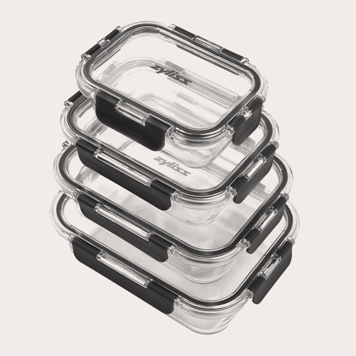 Glass Container Description Zyliss 4-Piece Glass Container Set – Organized Kitchen Storage