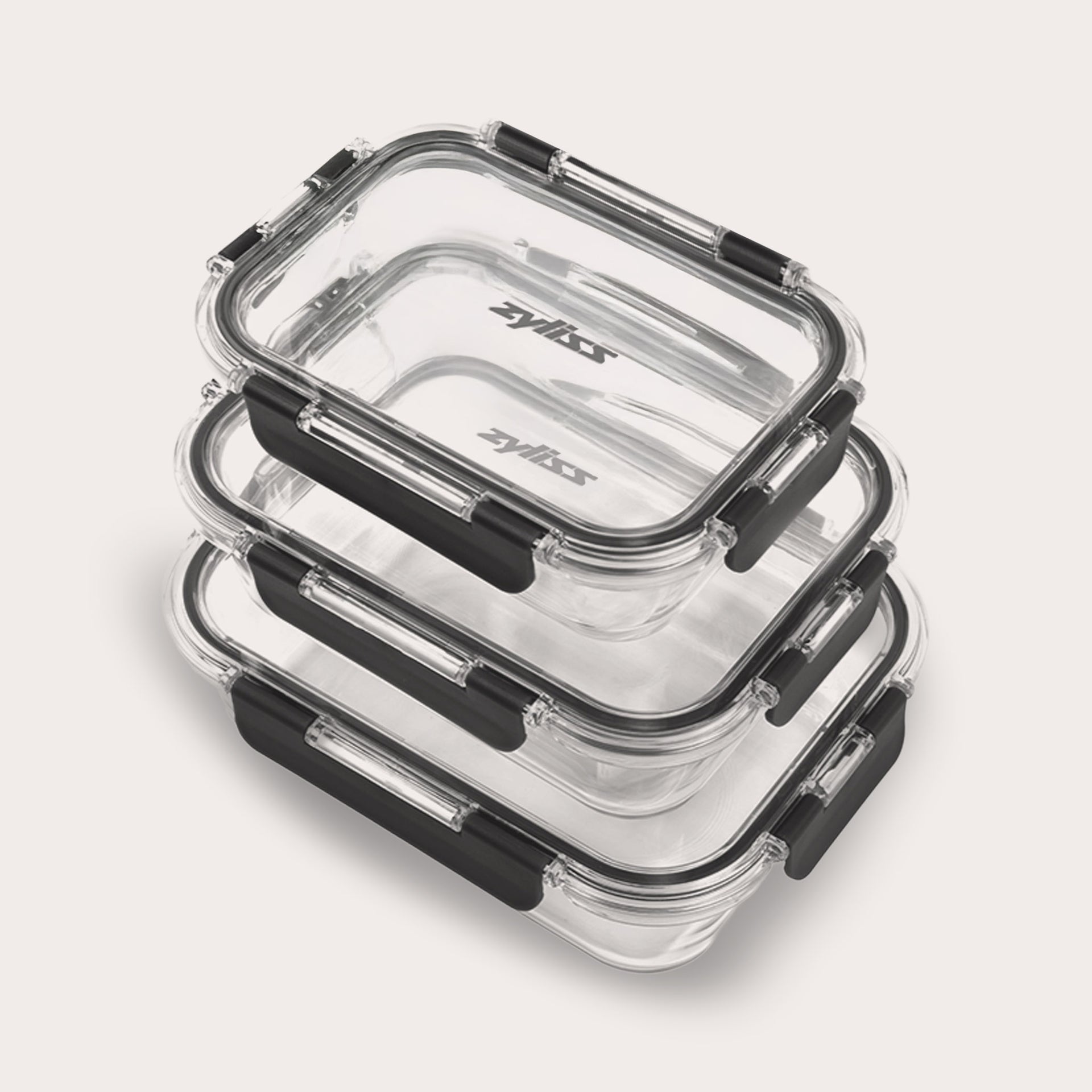 3 Piece Set Glass Container Set