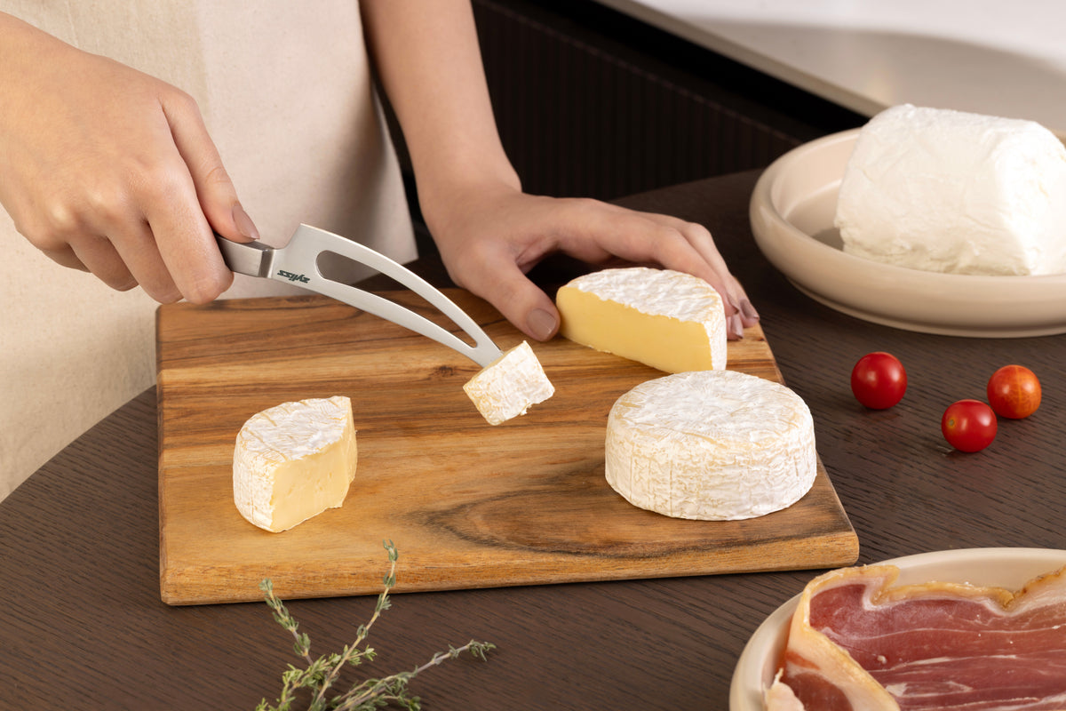 Zyliss Signature Soft Cheese Knife 109mm/4.3in — in use