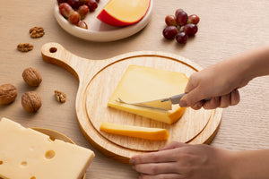Zyliss Signature Universal Cheese Knife 100mm/3.9in — in use