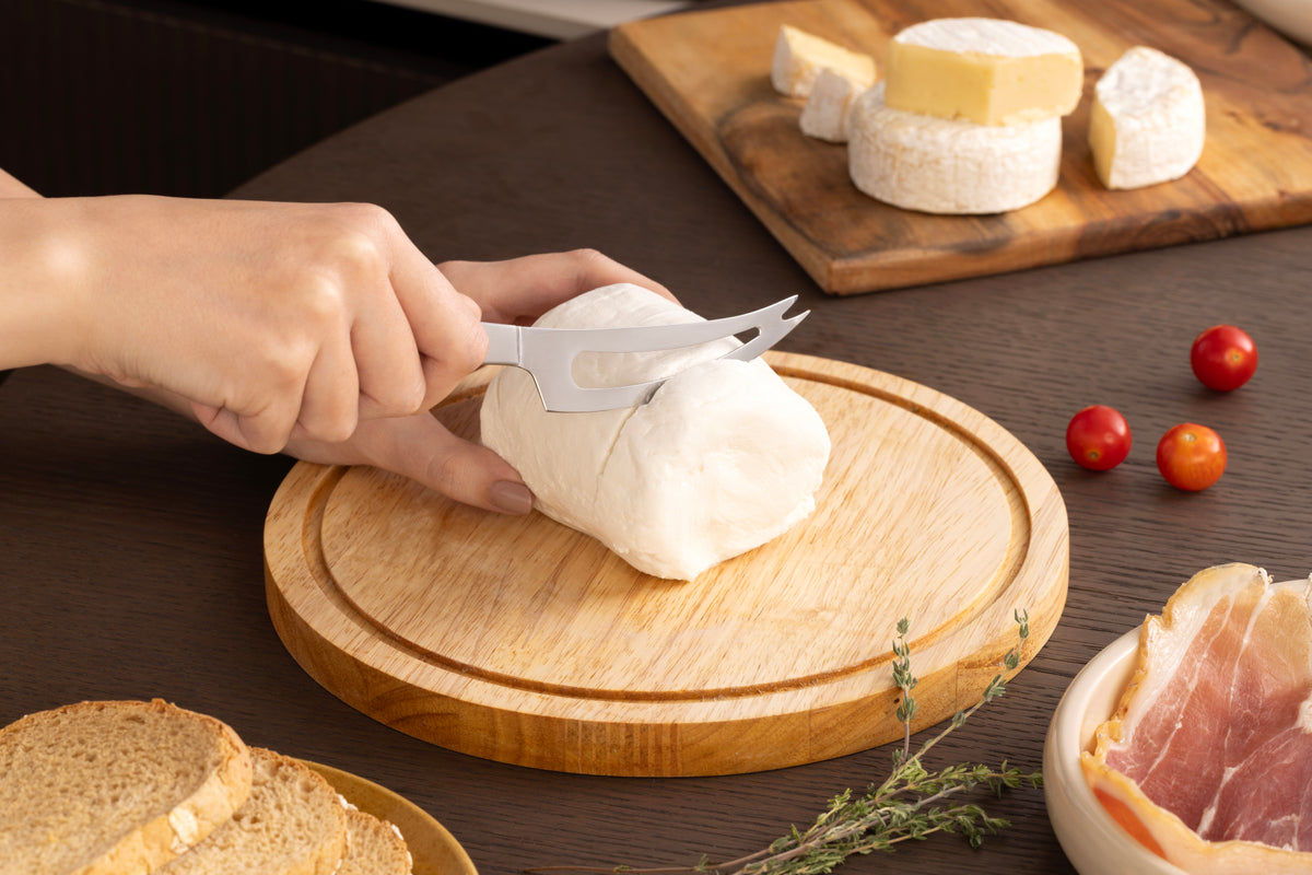 Zyliss Signature Soft Cheese Knife 109mm/4.3in — in use