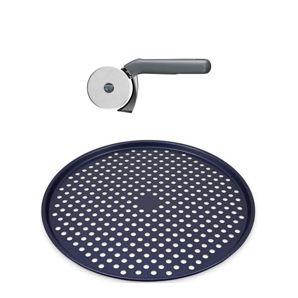 Pizza Baking Kit with Pizza Tray 36cm & Pizza Cutter