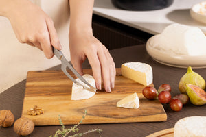Zyliss Signature Soft Cheese Knife 109mm/4.3in — in use