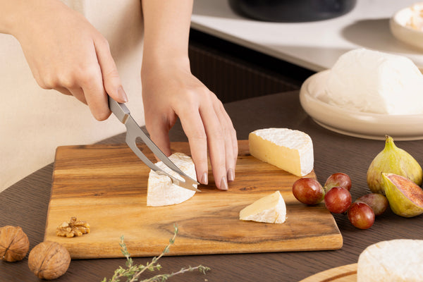 Zyliss Signature Soft Cheese Knife 109mm/4.3in — in use