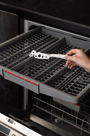Zyliss Signature Semi-Soft Cheese Knife 116mm/4.6in — in use