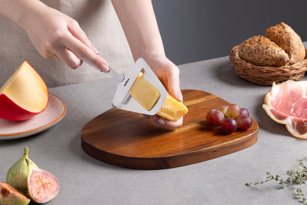 Zyliss Signature Cheese Plane 97mm/3.8in — in use
